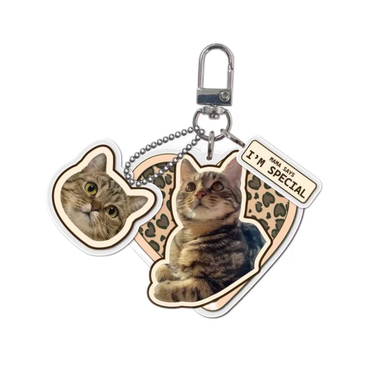 Keychain Bag Accessories Custom Pet Image