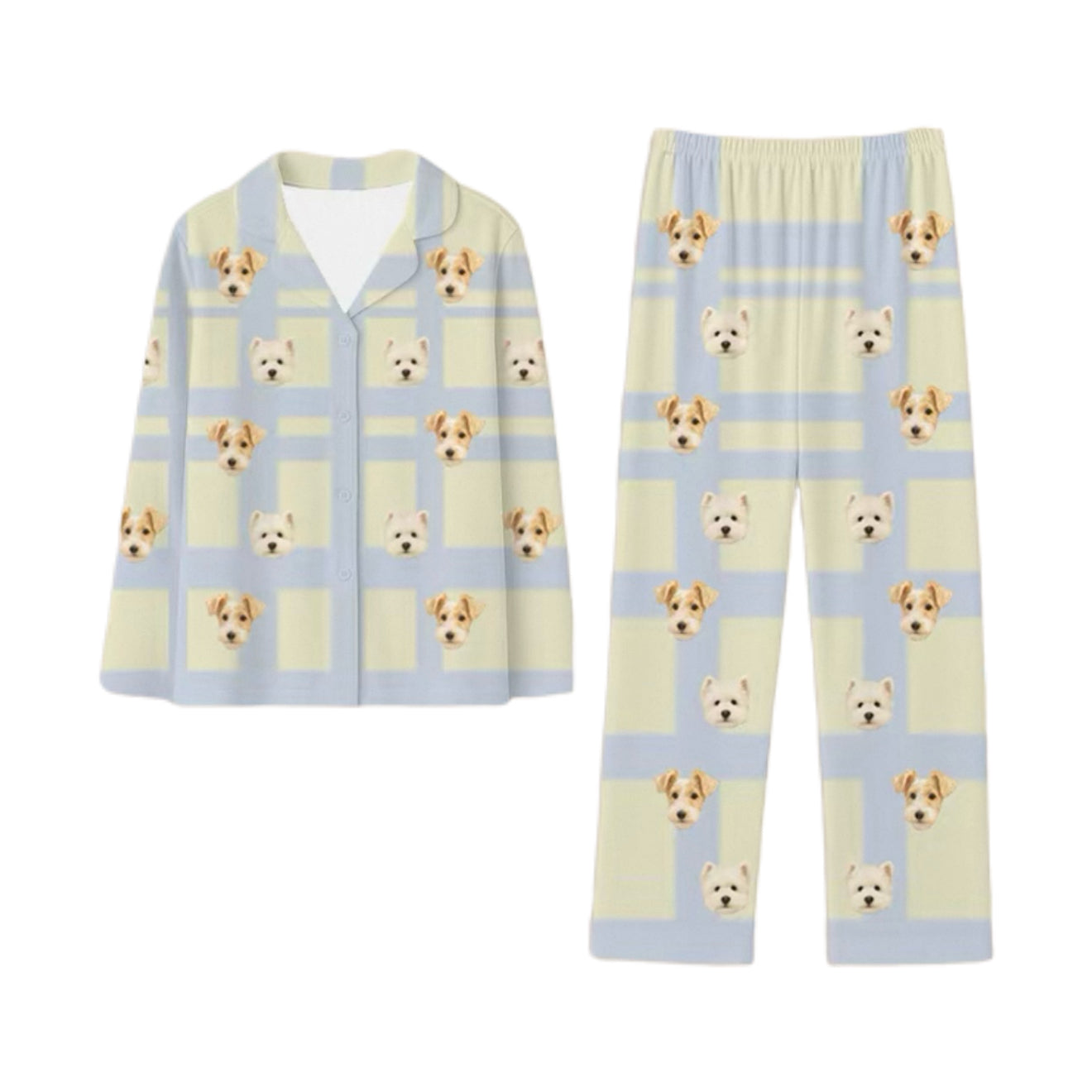 Long Pajamas Modern Design Custom Pet Image Printed