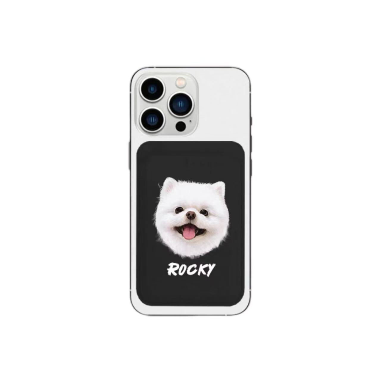 Iphone Magnetic Card Holder Custom Pet Image Printed
