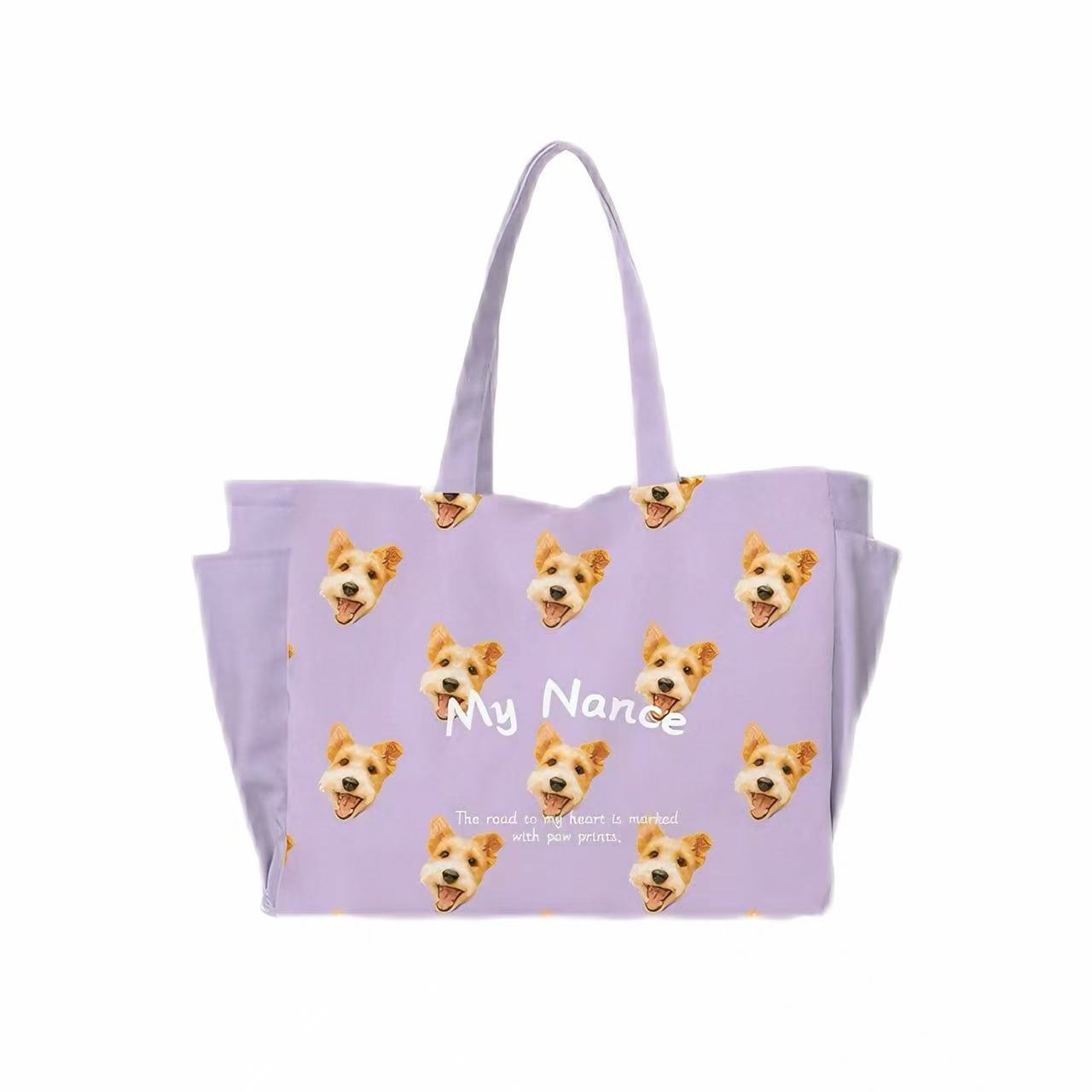 Pet Custom Image Large Capacity Shoulder Bag