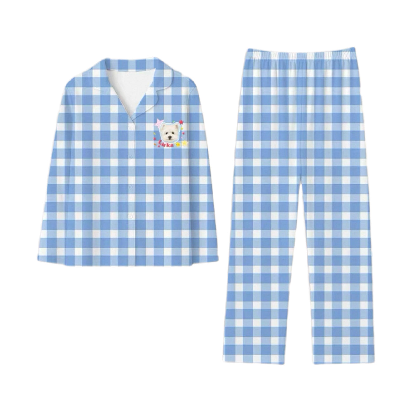 Long Pajamas Modern Design Custom Pet Image Printed