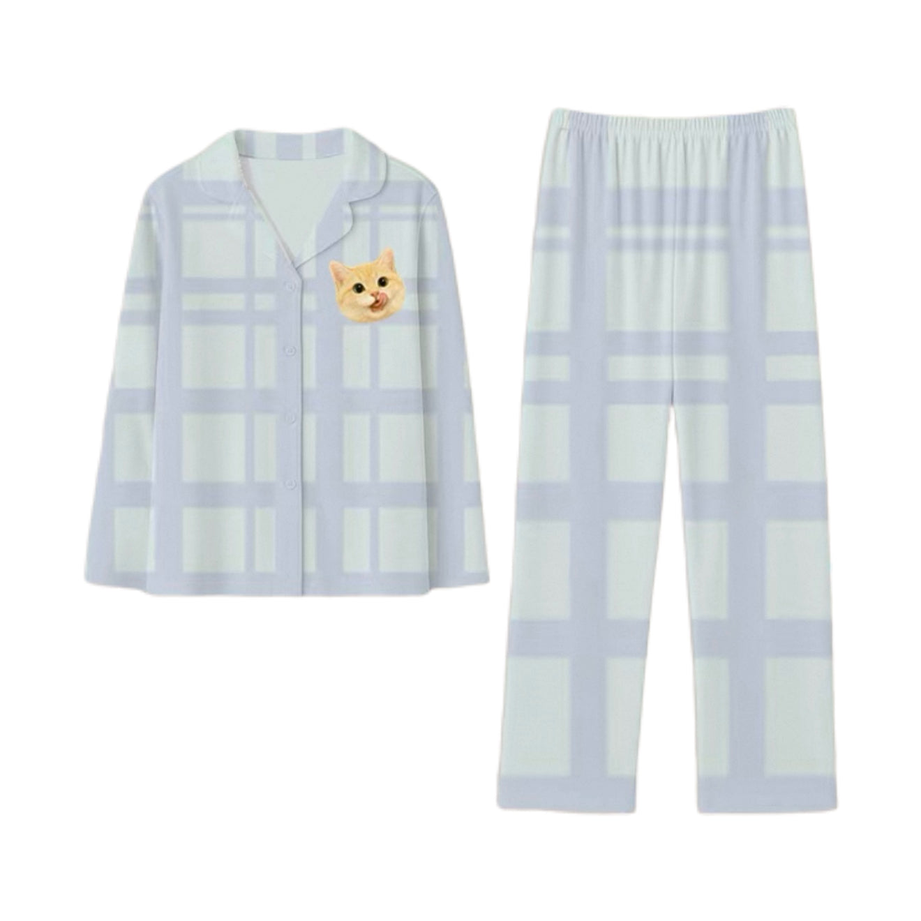 Long Pajamas Modern Design Custom Pet Image Printed