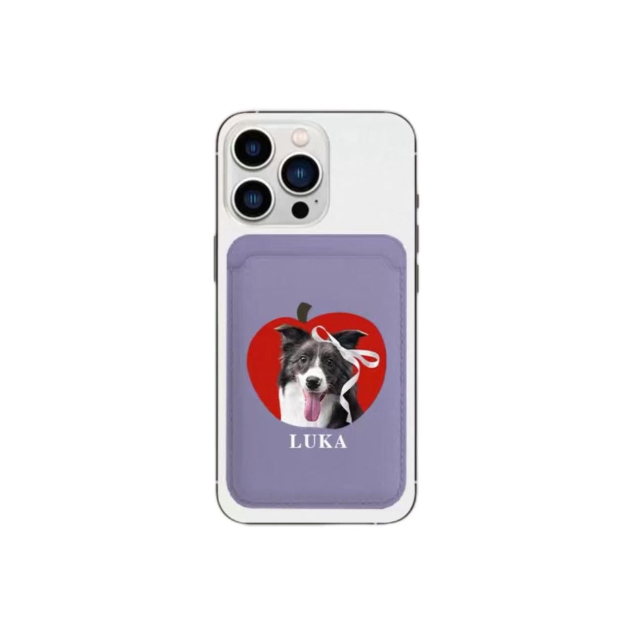 Iphone Magnetic Card Holder Custom Pet Image Printed