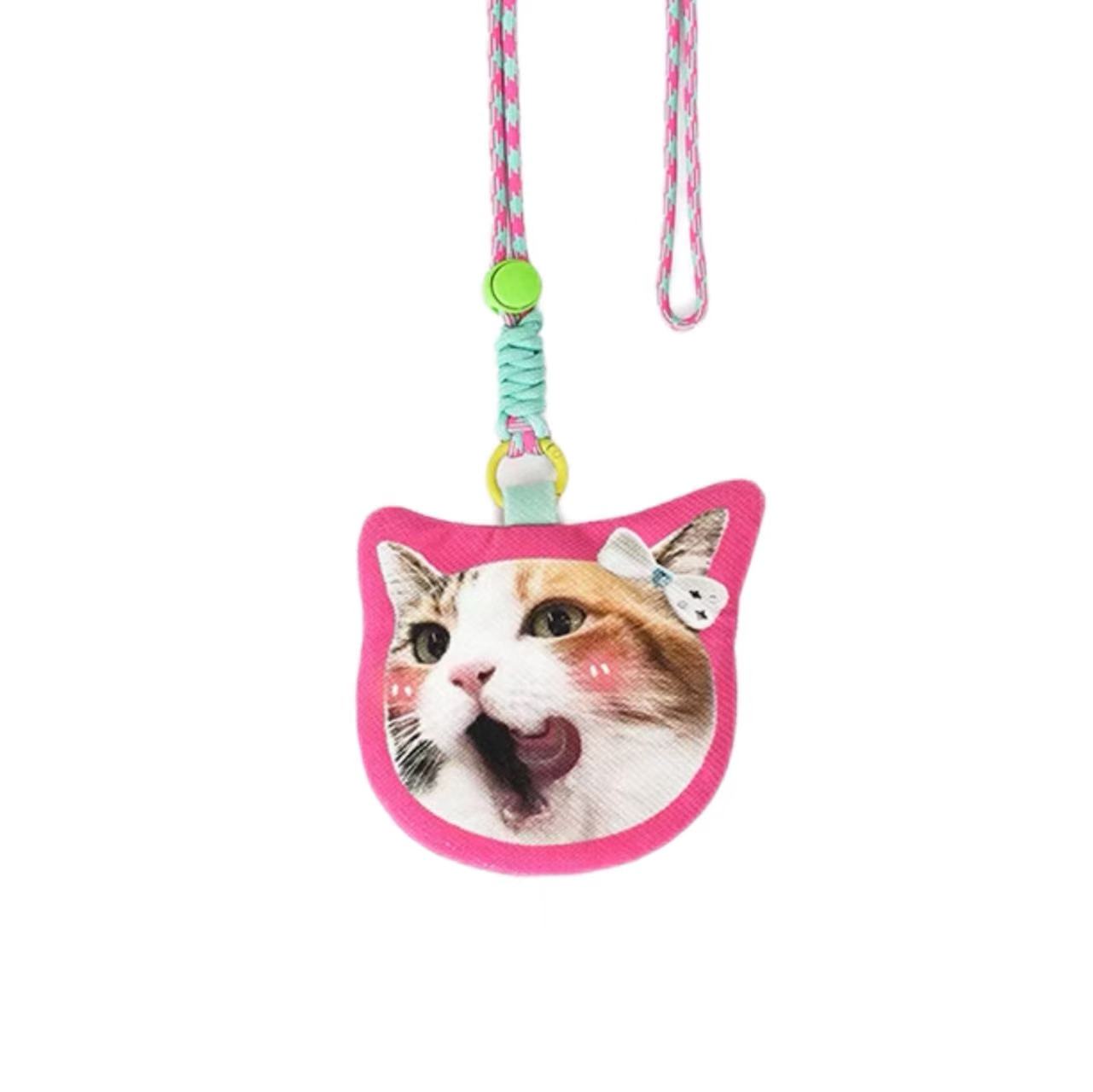 Fabric Coin Purse Lanyard Custom Pet Image