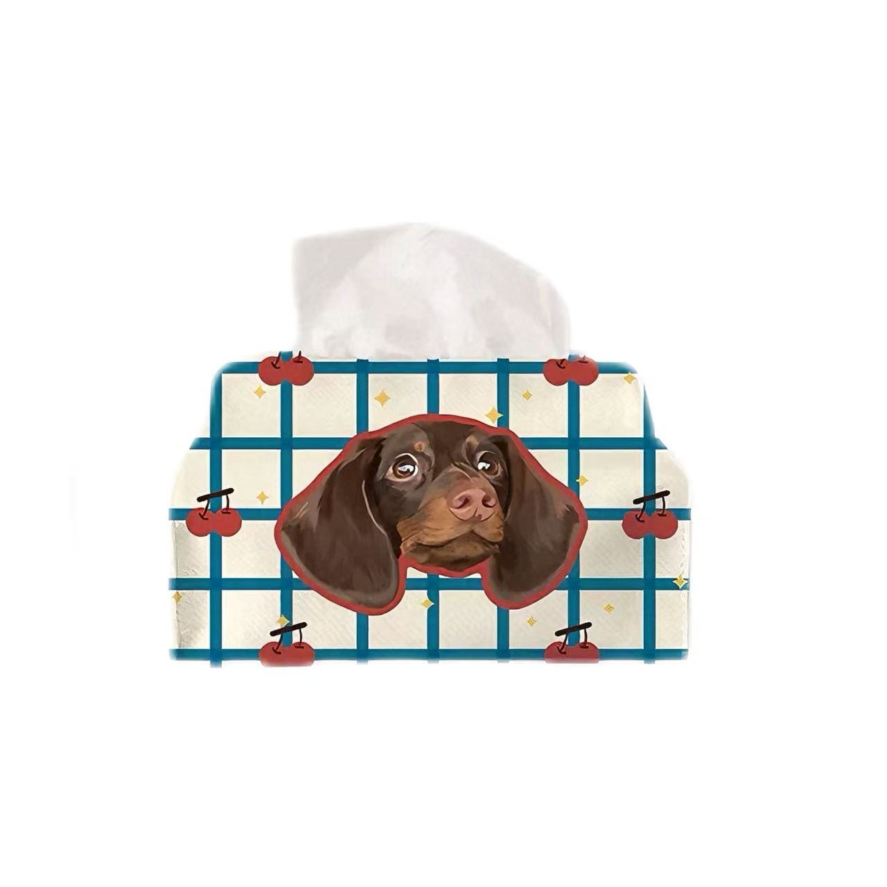 Tissue Box Velcro Designed with Pet Image