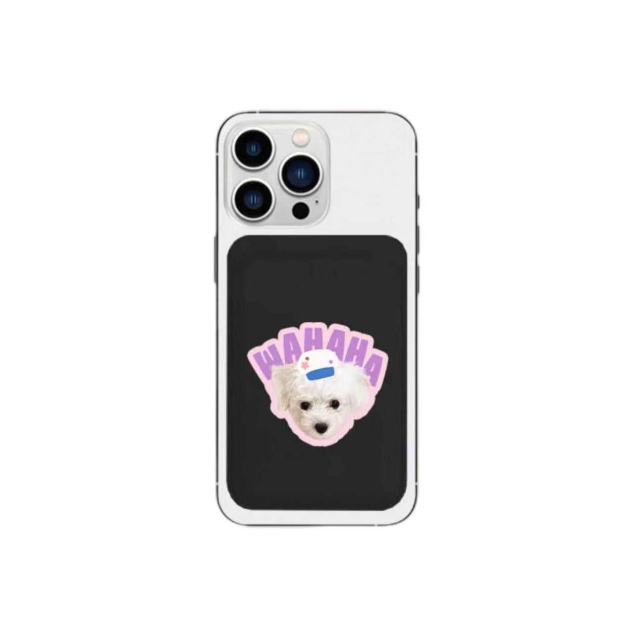 Iphone Magnetic Card Holder Custom Pet Image Printed