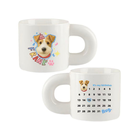 Ceramic Mug With Pet's Birthday/ID Card Design