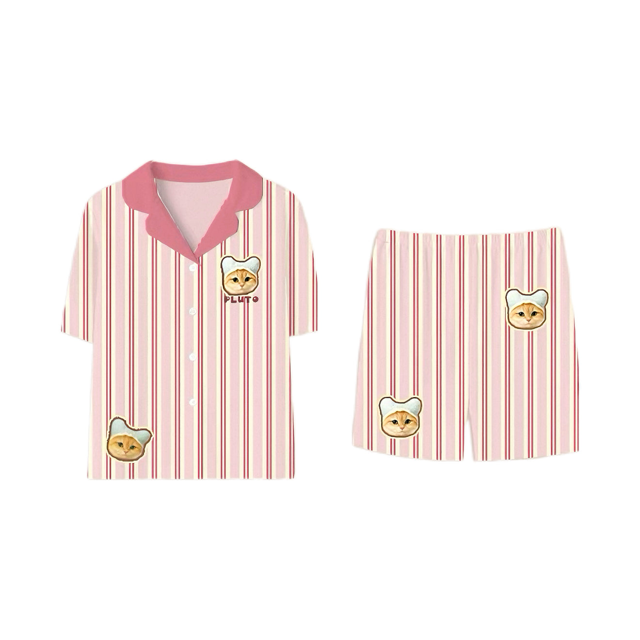 Short Pajamas Modern Design Custom Pet Image Printed