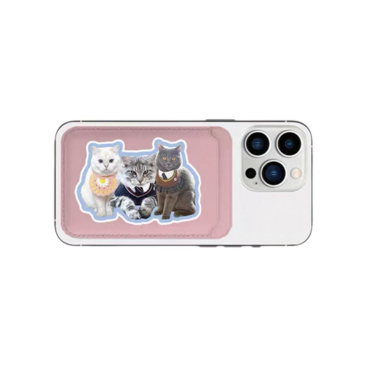 Iphone Magnetic Card Holder Custom Pet Image Printed