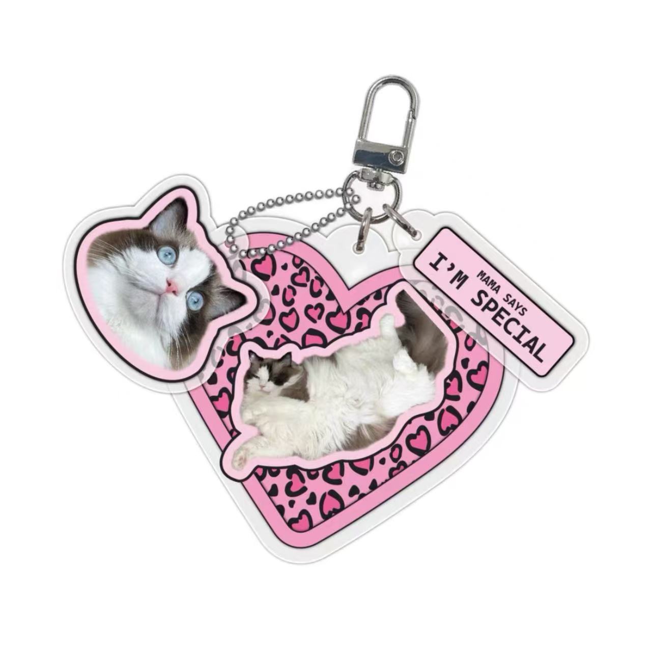 Keychain Bag Accessories Custom Pet Image