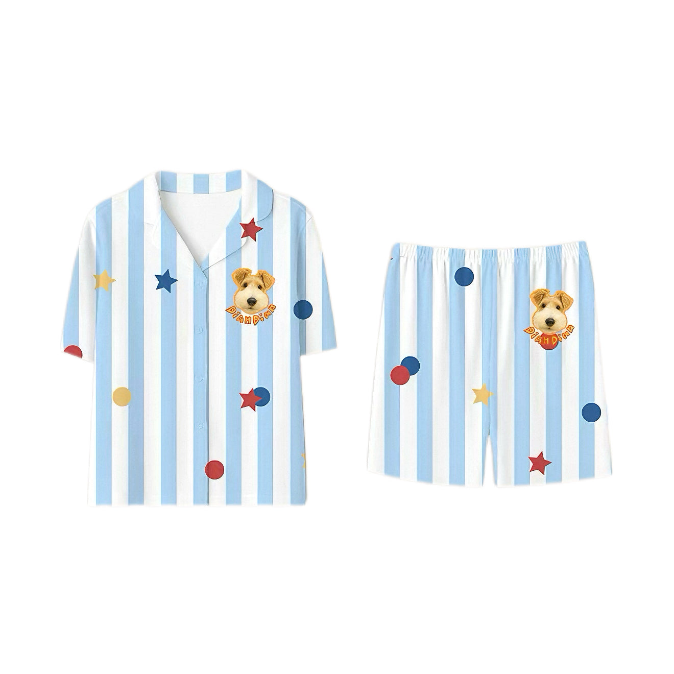 Short Pajamas Modern Design Custom Pet Image Printed