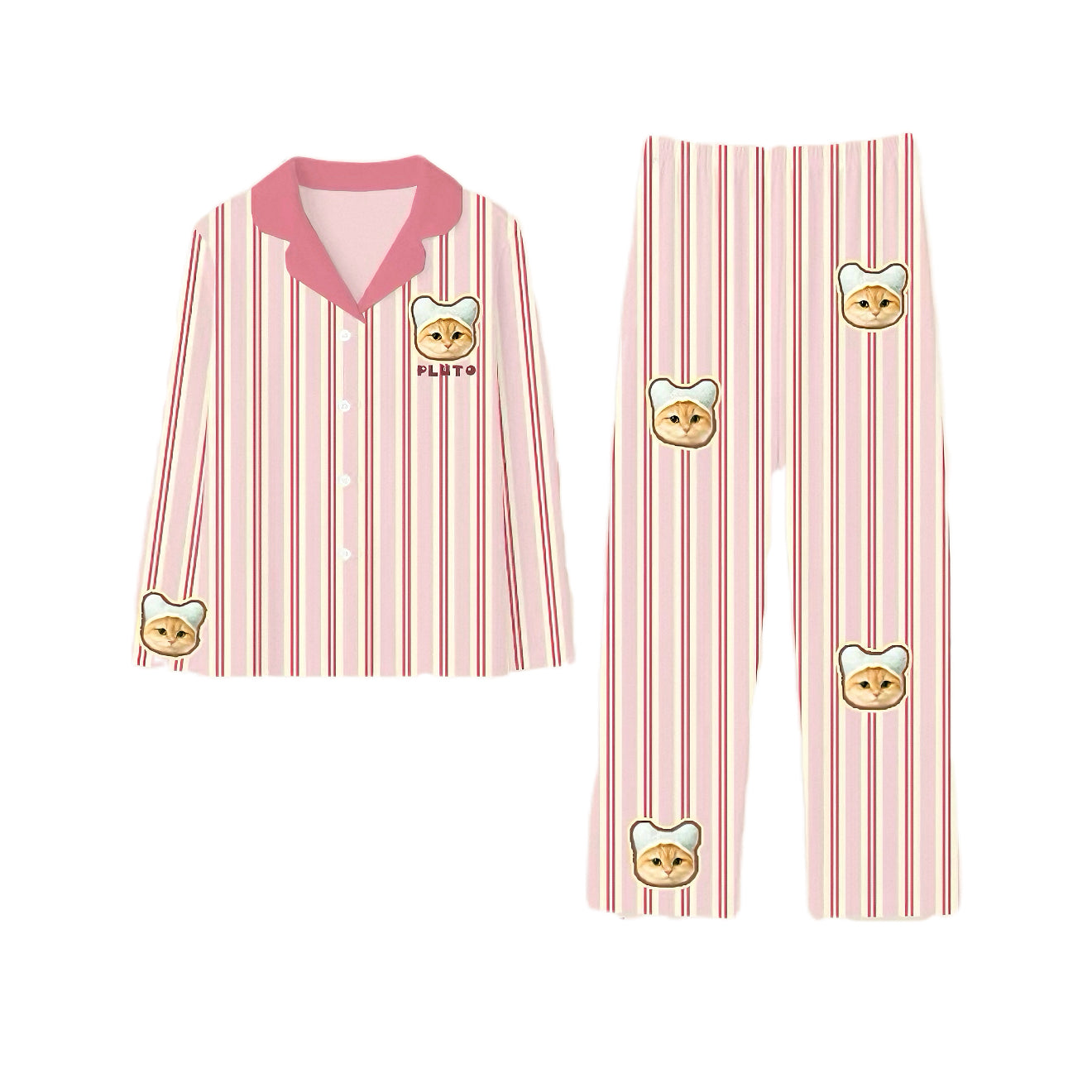 Long Pajamas Modern Design Custom Pet Image Printed