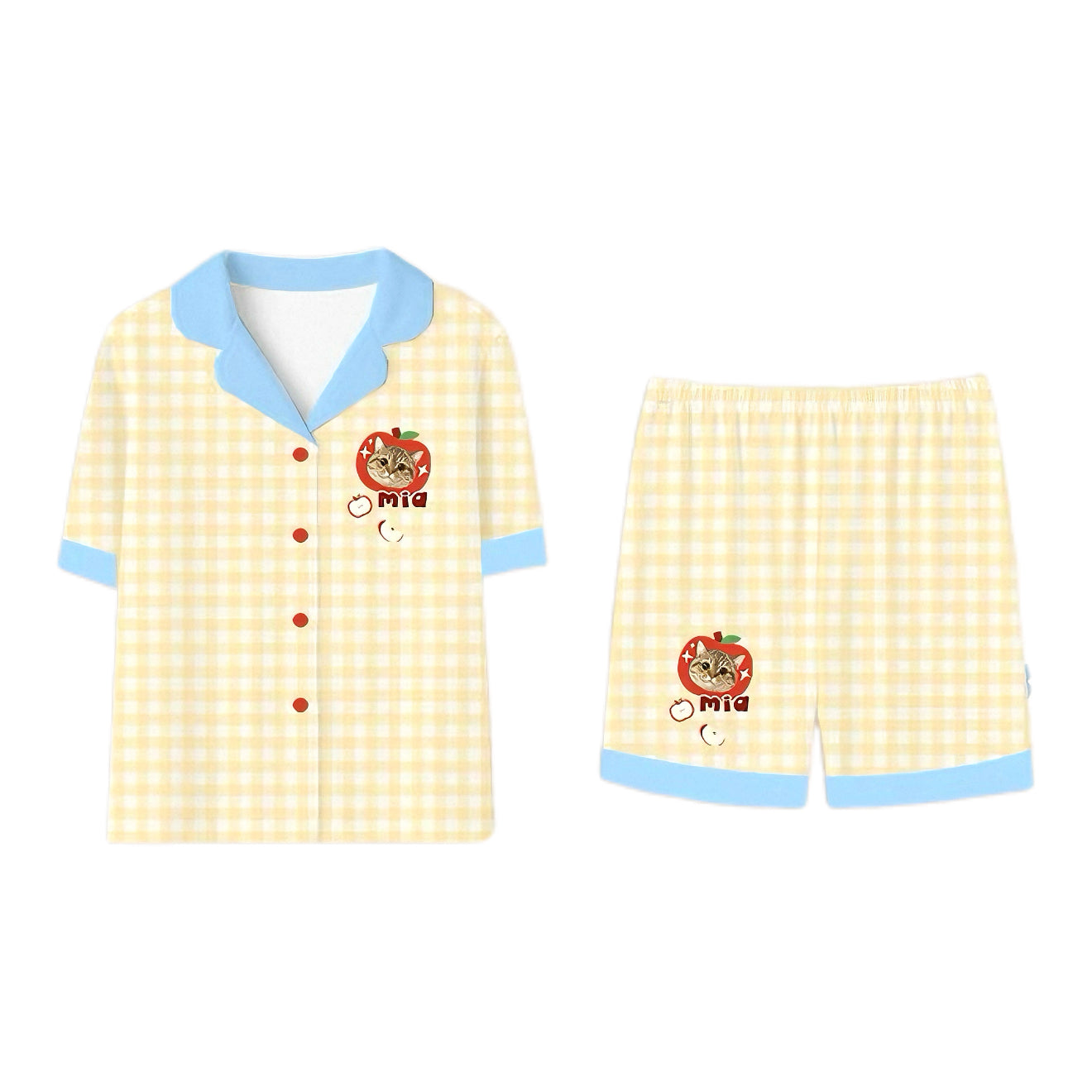 Short Pajamas Modern Design Custom Pet Image Printed