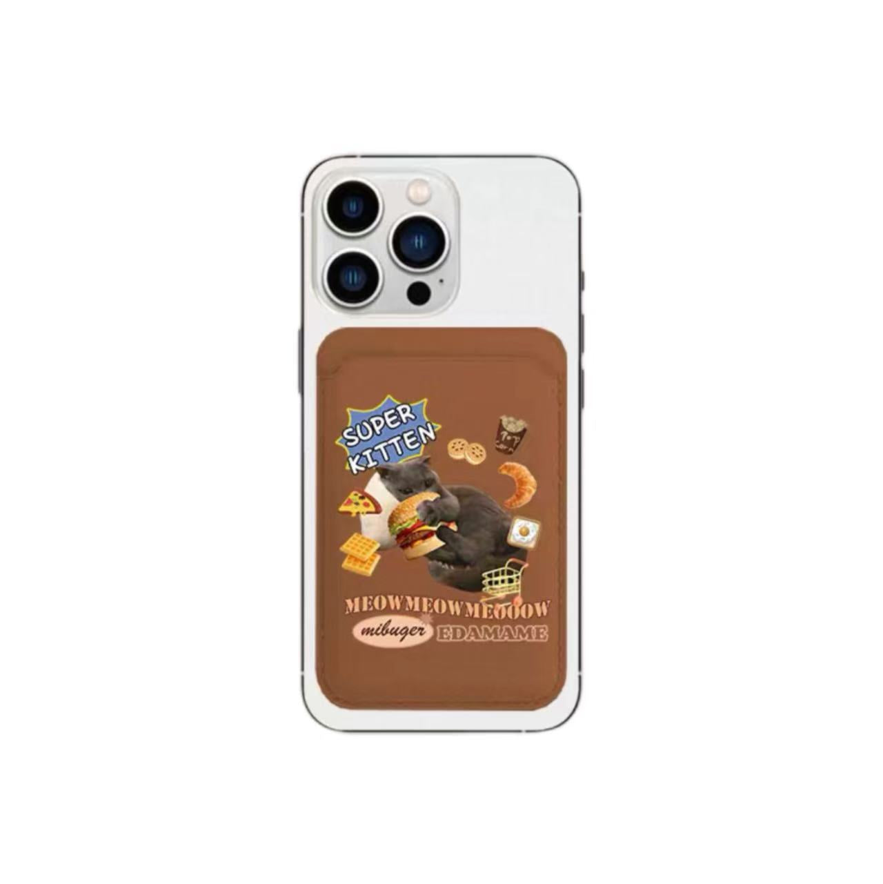 Iphone Magnetic Card Holder Custom Pet Image Printed