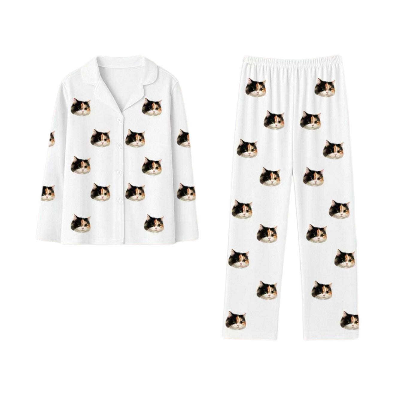 Long Pajamas Modern Design Custom Pet Image Printed