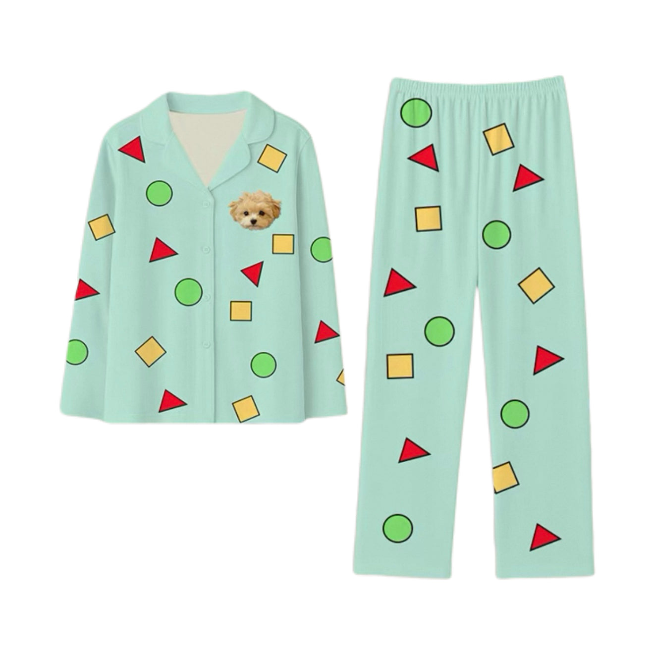 Long Pajamas Modern Design Custom Pet Image Printed